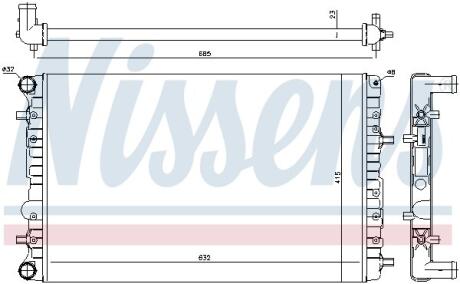 Радиатор, охлаждения дивгателя NISSENS 65326