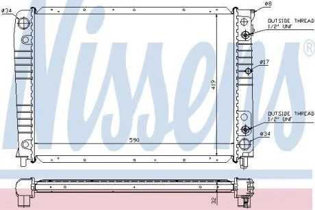 Радиатор системы охлаждения NISSENS 65538A