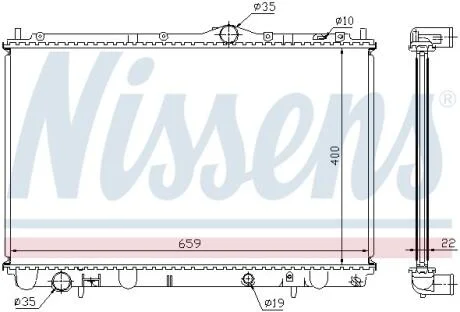 Радіатор охолоджування NISSENS 65543A