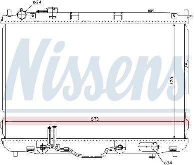 Радиатор системы охлаждения NISSENS 66634
