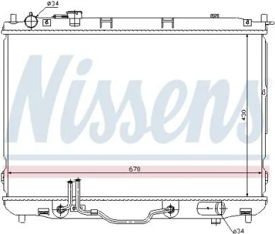 Радиатор системы охлаждения NISSENS 66634