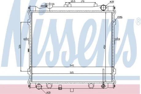 Радіатор охолоджування NISSENS 66642