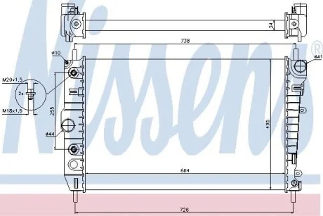 Радиатор системы охлаждения NISSENS 66701