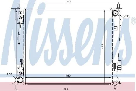 Радиатор системы охлаждения NISSENS 66730