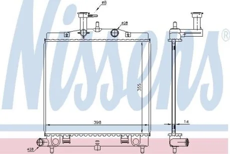 Радиатор системы охлаждения NISSENS 66760