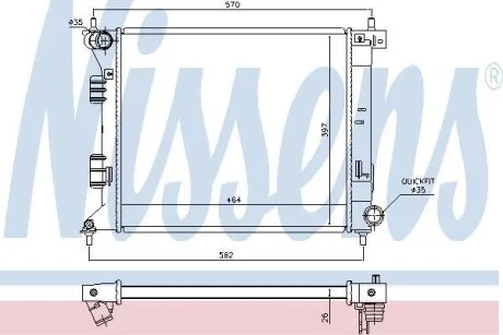 Радіатор охолоджування NISSENS 66775