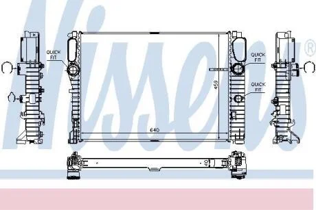 Радіатор охолоджування NISSENS 67105