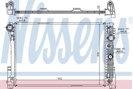 Радіатор системи охолодження NISSENS 67161