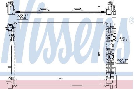 Радиатор системы охлаждения NISSENS 67164