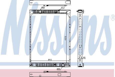 Радиатор системы охлаждения NISSENS 67169