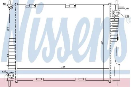 Радиатор системы охлаждения NISSENS 67284