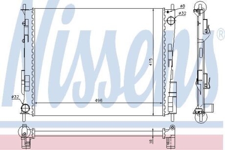 Радиатор системы охлаждения NISSENS 67285