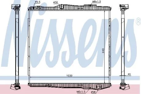 Радиатор системы охлаждения NISSENS 672900