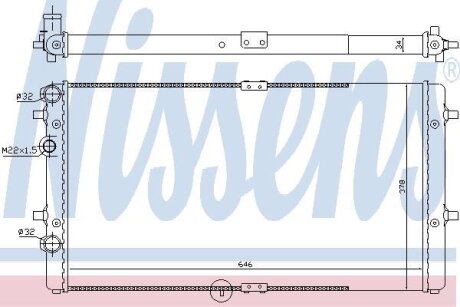 Радиатор системы охлаждения NISSENS 67301