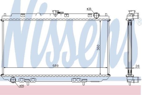 Радиатор системы охлаждения NISSENS 67349A