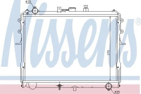 Радиатор системы охлаждения NISSENS 67358