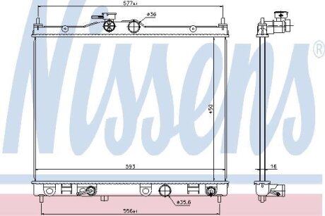 Радиатор системы охлаждения NISSENS 67369