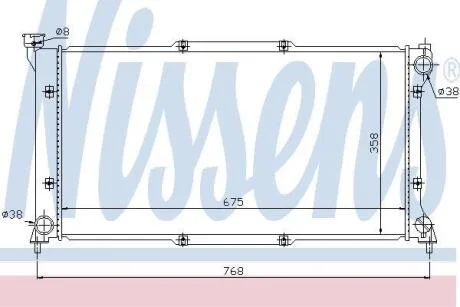 Радіатор охолоджування NISSENS 67701