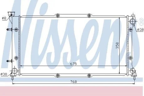 Радиатор системы охлаждения NISSENS 67703
