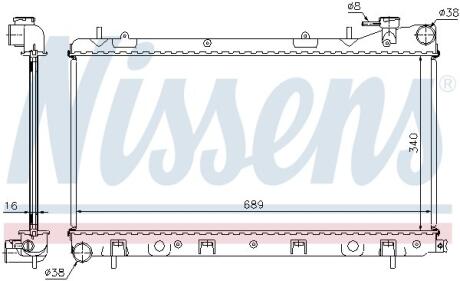 Радиатор, охлаждения дивгателя NISSENS 67704A