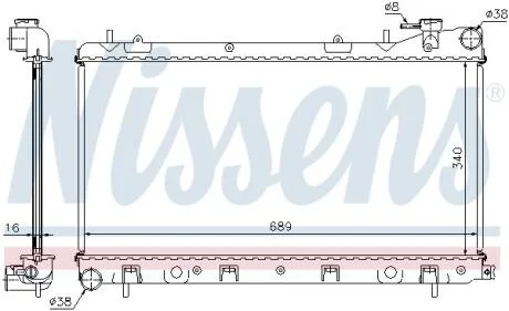 Радиатор, охлаждения дивгателя NISSENS 67704A