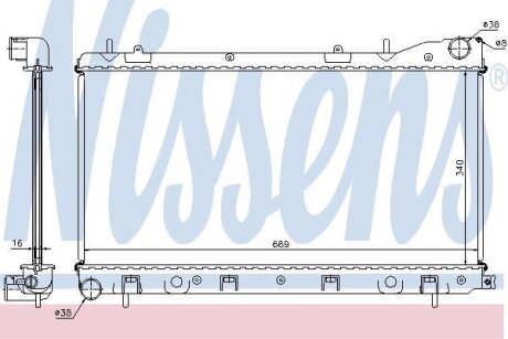 Радиатор системы охлаждения NISSENS 67706A