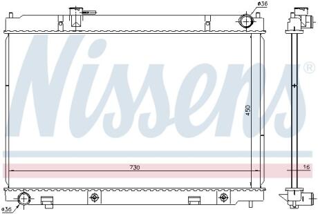 Радиатор, охлаждения дивгателя NISSENS 681214
