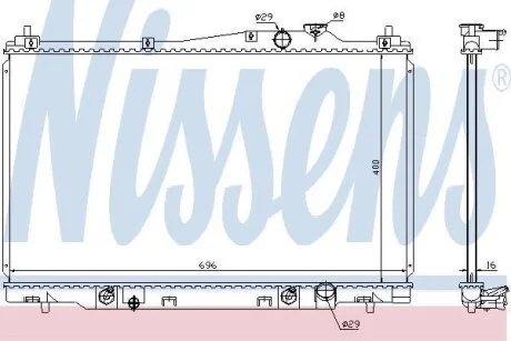 Радиатор системы охлаждения NISSENS 68142