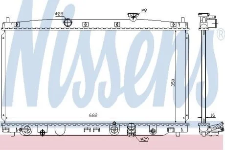 Радиатор системы охлаждения NISSENS 68149