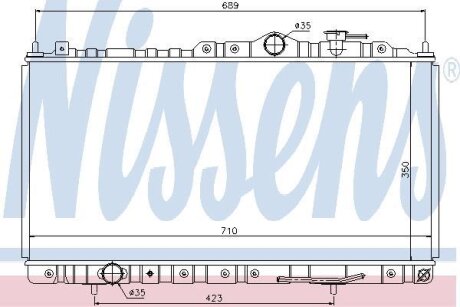 Радиатор системы охлаждения NISSENS 68180