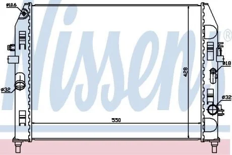 Радиатор системы охлаждения NISSENS 68527