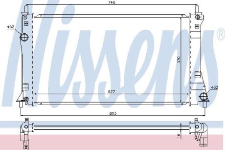 Радиатор системы охлаждения NISSENS 68528