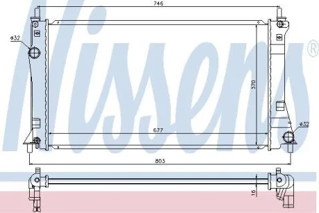 Радиатор системы охлаждения NISSENS 68528