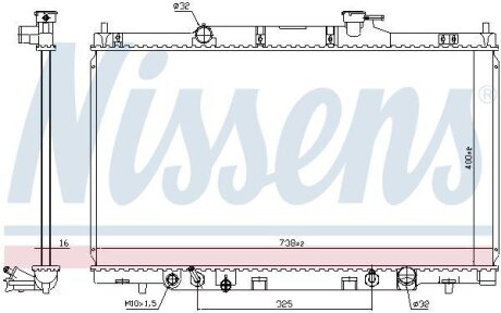 Радиатор системы охлаждения NISSENS 68606