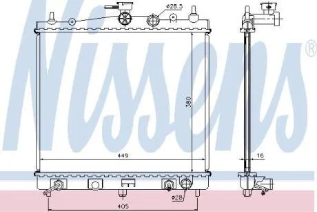 Радіатор системи охолодження NISSENS 68700A