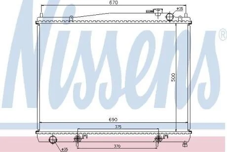Радiатор NISSENS 68715