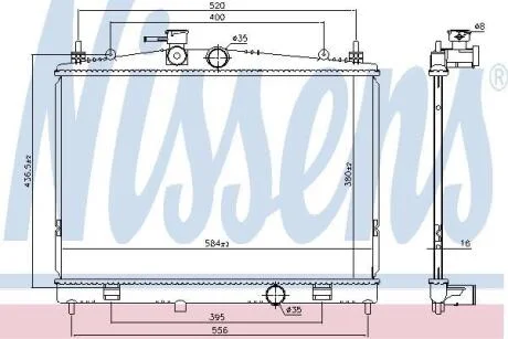 Радiатор NISSENS 68735