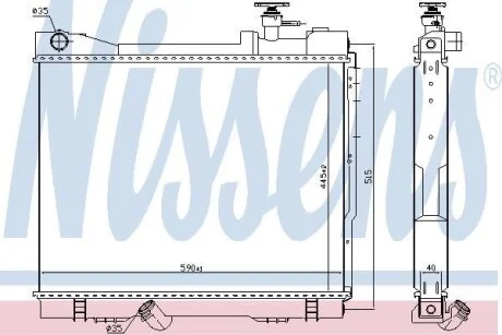 Радиатор, охлаждения дивгателя NISSENS 68742