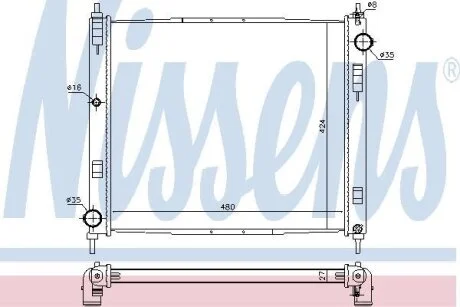 Радіатор охолоджування NISSENS 68746