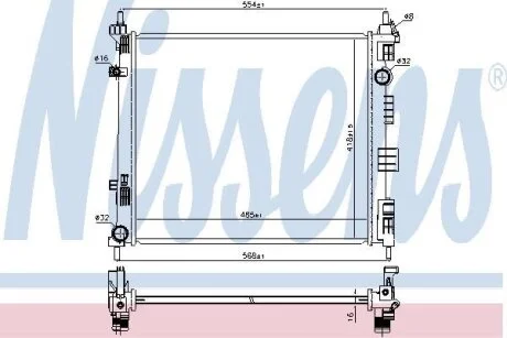 Радіатор NISSENS 68752