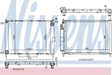 Радіатор кондиціонера NISSENS 68757