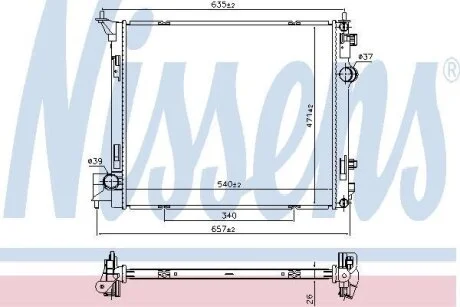 Фото 1 - радиатор охлаждения NISSAN QASHQAI (J11) (13-) NISSENS 68786 Радиатор охлаждения NISSAN QASHQAI (J11) (13-) NISSENS 68786 (фото 1)