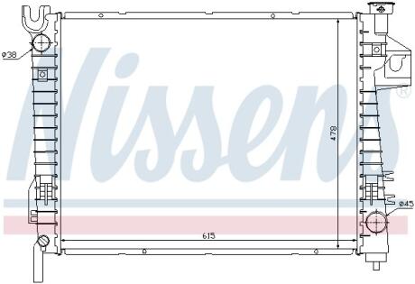 Радиатор системы охлаждения NISSENS 69018