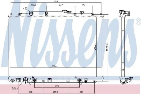 Радиатор системы охлаждения NISSENS 69476