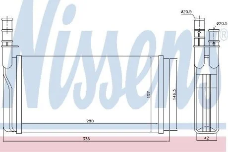 Радіатор пічки NISSENS 70011