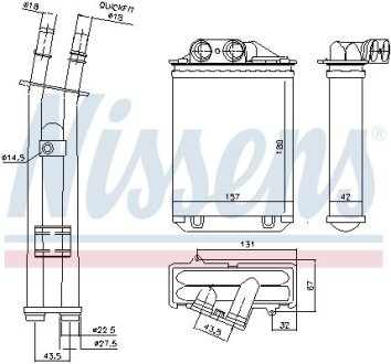 Радіатор обігріу салону NISSENS 71459