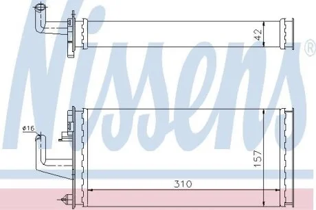 Радіатор пічки NISSENS 71807