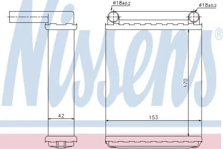 Радіатор опалювача салону MERCEDES-BENZ SPRINTER SERIES B901/B902 (1995) SPRINTER 208D 2.3 NISSENS 72038