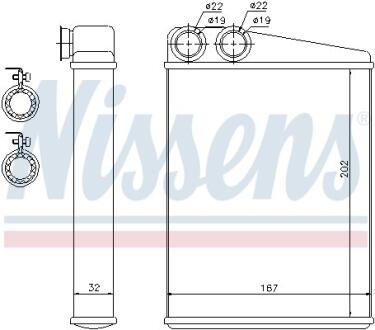 Радіатор нагрівача NISSENS 72046
