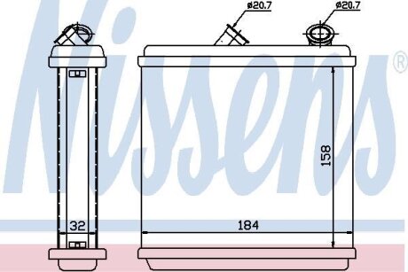 Радиатор отопителя салона NISSENS 72635